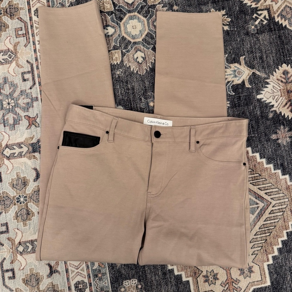 Calvin Klein Women’s Beige Pants Size 12 NWT - Picture 1 of 14